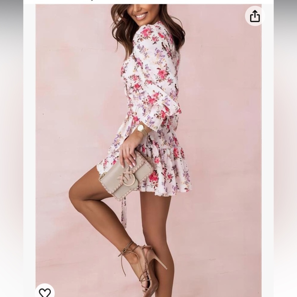 NWOT - Woman Summer Floral Mini Dress - Size XL